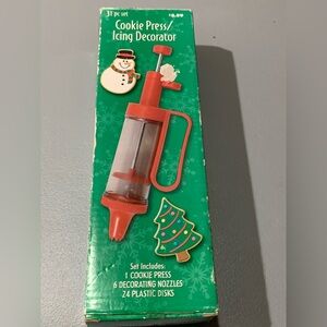Cookie Press/Icing Decorator Set - Red